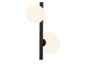 Miniaturka 4 - Lampa Taida czarna detal szklanych kul po obu stronach trzonu