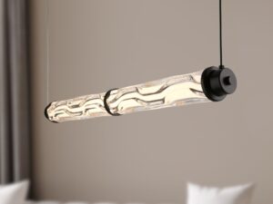 Miniaturka 1 - Lampa wisząca pozioma LED Telimio 66 cm 18 W czarna – zdjęcie 2