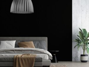 Miniaturka 10 - Lampa Telma 70 srebrna, aranżacja nad łóżkiem w nowoczesnej sypialni