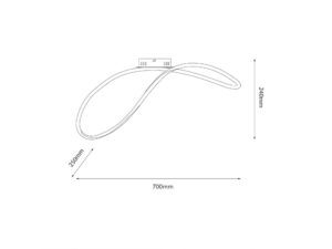 Miniaturka 3 - Lampa wisząca Telosano LED 21 W 70 cm czarna – zdjęcie 4