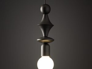 Miniaturka 2 - Lampa Tower ciemnobrązowa w aranżacji wnętrza