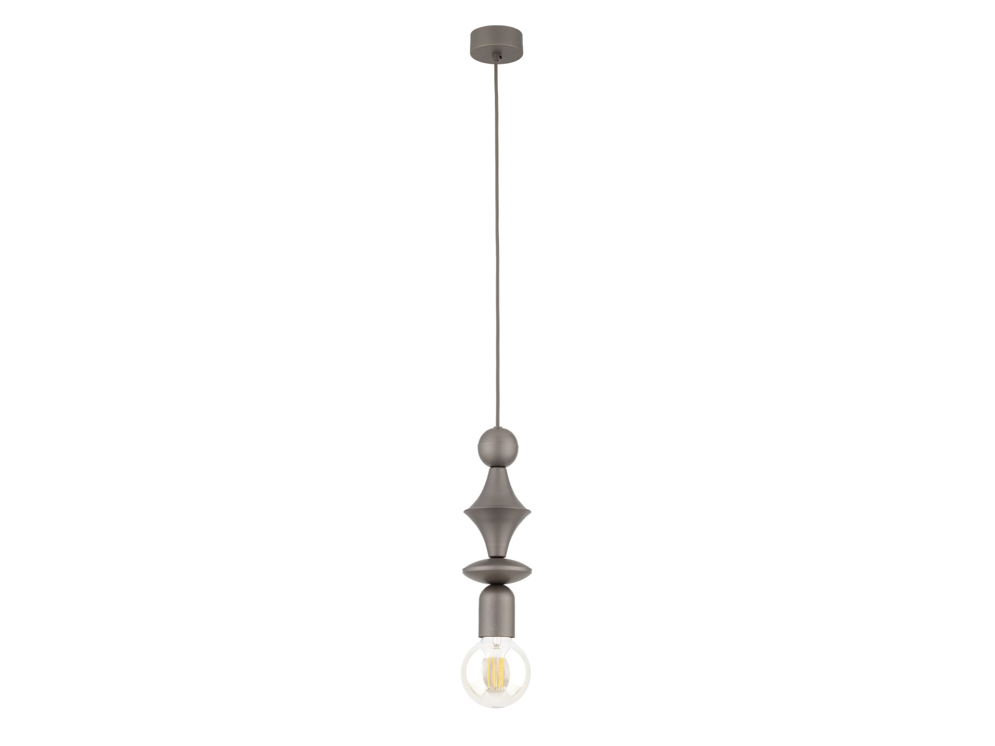 Lampa Tower w ciemnobrązowym wykończeniu na białym tle