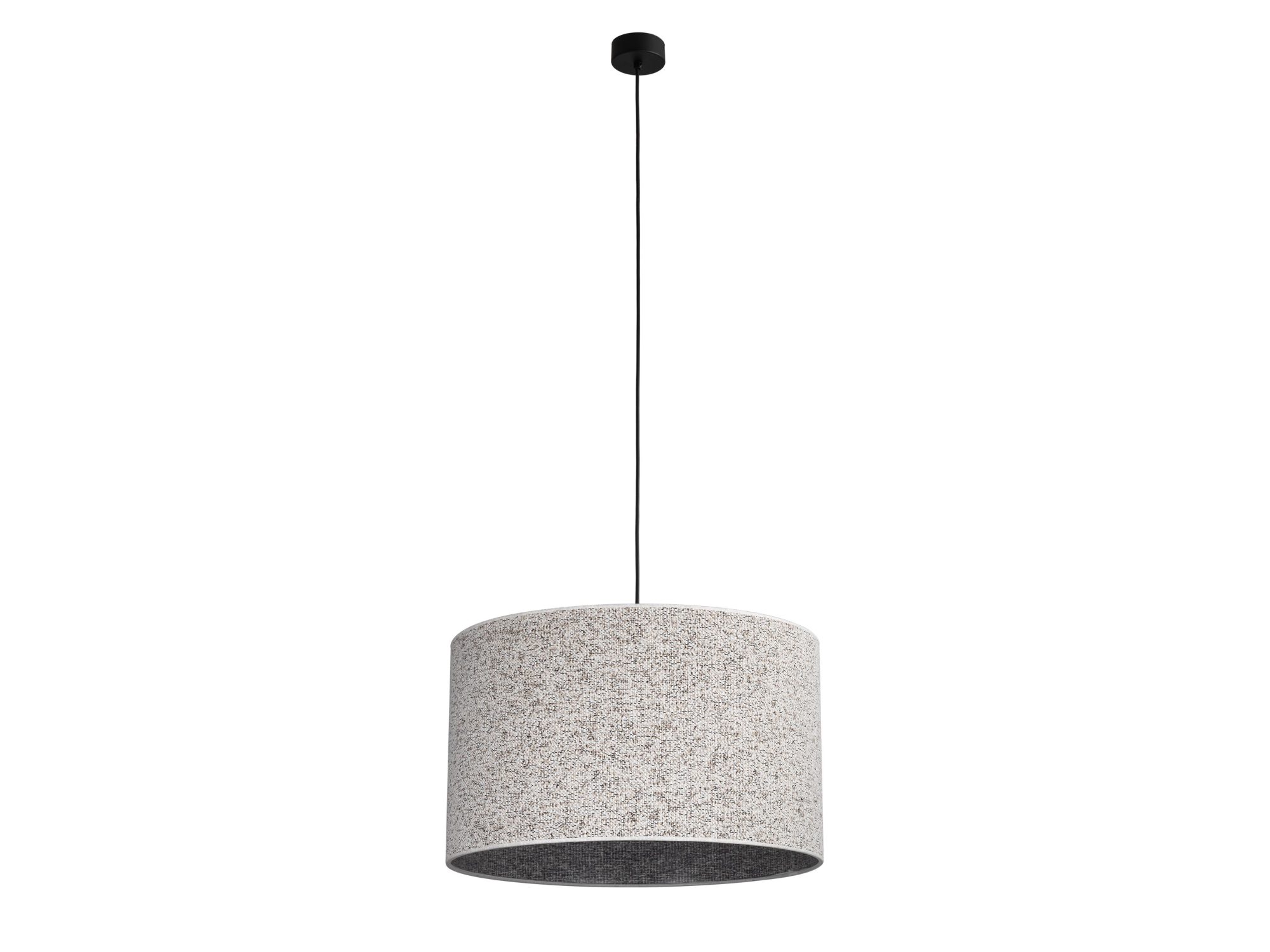 Lampa wisząca Vellum czarna z jasnografitowym abażurem