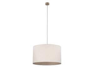 Miniaturka 1 - Lampa wisząca Vellum piaskowobeżowa z tkaninowym abażurem