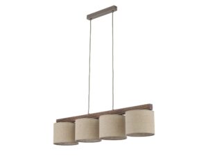 Miniaturka 1 - Lampa wisząca Viga Shade z drewnem w odcieniu orzechowym