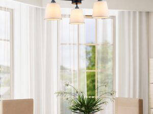 Miniaturka 1 - Lampa Voloreta w jasnym salonie nad okrągłym stolikiem