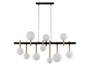Miniaturka 6 - Lampa wisząca Akord 10 z dziesięcioma kulistymi kloszami na białym tle