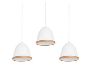 Miniaturka 1 - Biała lampa Aladeta z trzema kloszami w ujęciu produktowym