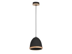 Miniaturka 4 - Czarna lampa wisząca Aladeta z kloszem 21 cm na jasnym tle