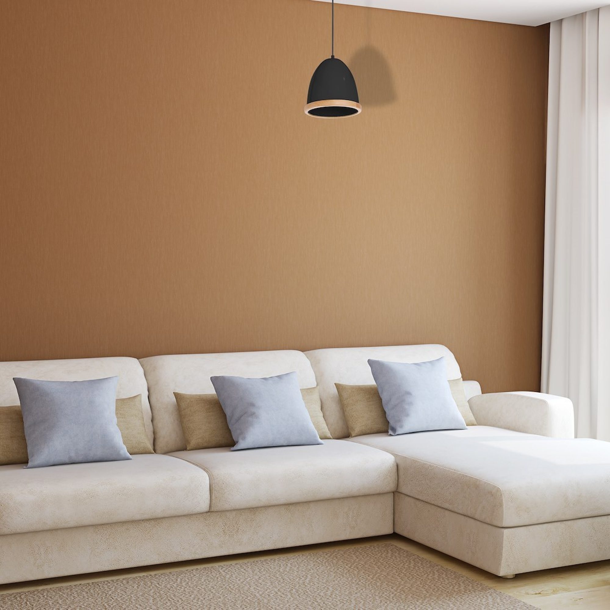 Lampa Aladeta z czarnym kloszem 21 cm we wnętrzu