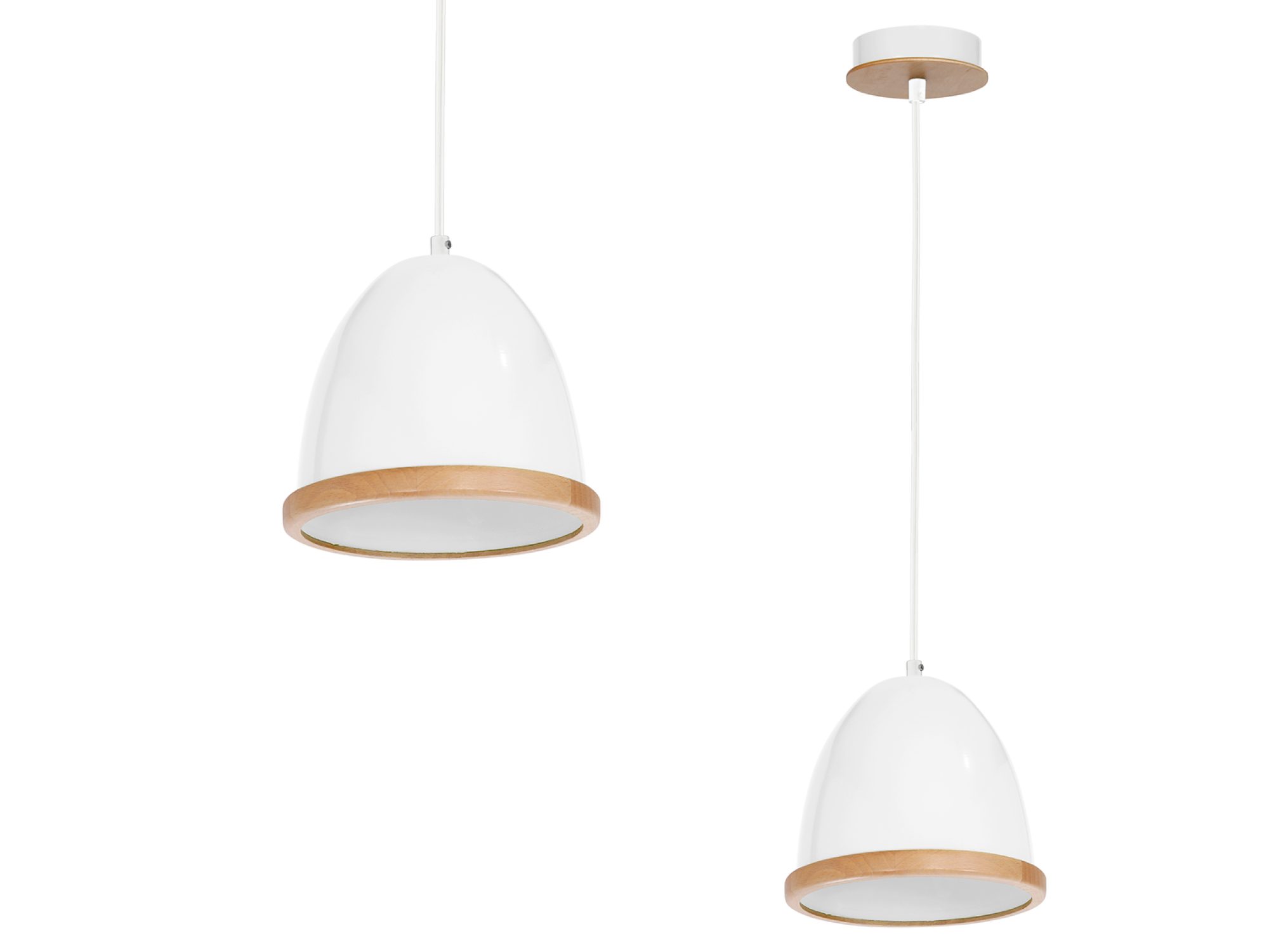 Rysunek wymiarowy lampy Aladeta z kloszem o szerokości 21 cm