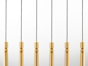 Miniaturka 3 - Lampa wisząca Alas w złotym wykończeniu i z sześcioma źródłami światła