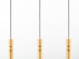 Miniaturka 3 - Lampa wisząca Alas w złotym wykończeniu, trzy punkty świetlne