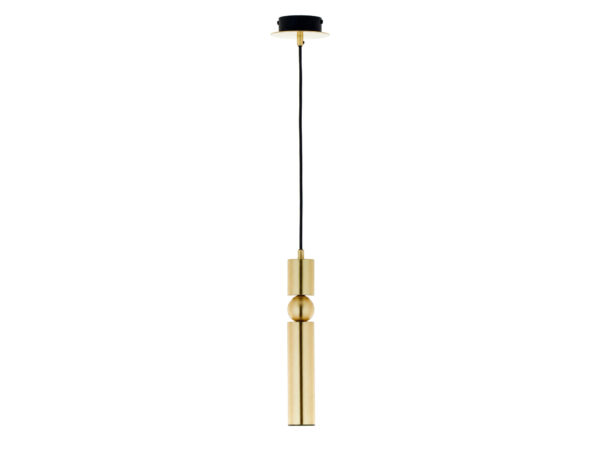 Lampa wisząca Alas z cylindryczną oprawą GU10 na białym tle