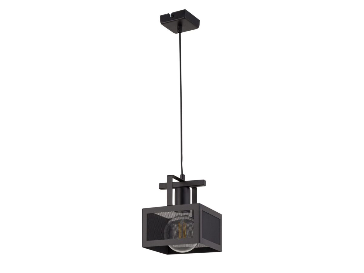 Lampa wisząca Albert 1 czarna z metalowym kloszem 16 cm