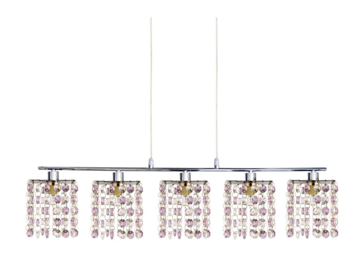Lampa wisząca Alimena 5-punktowa G9 z kryształkami