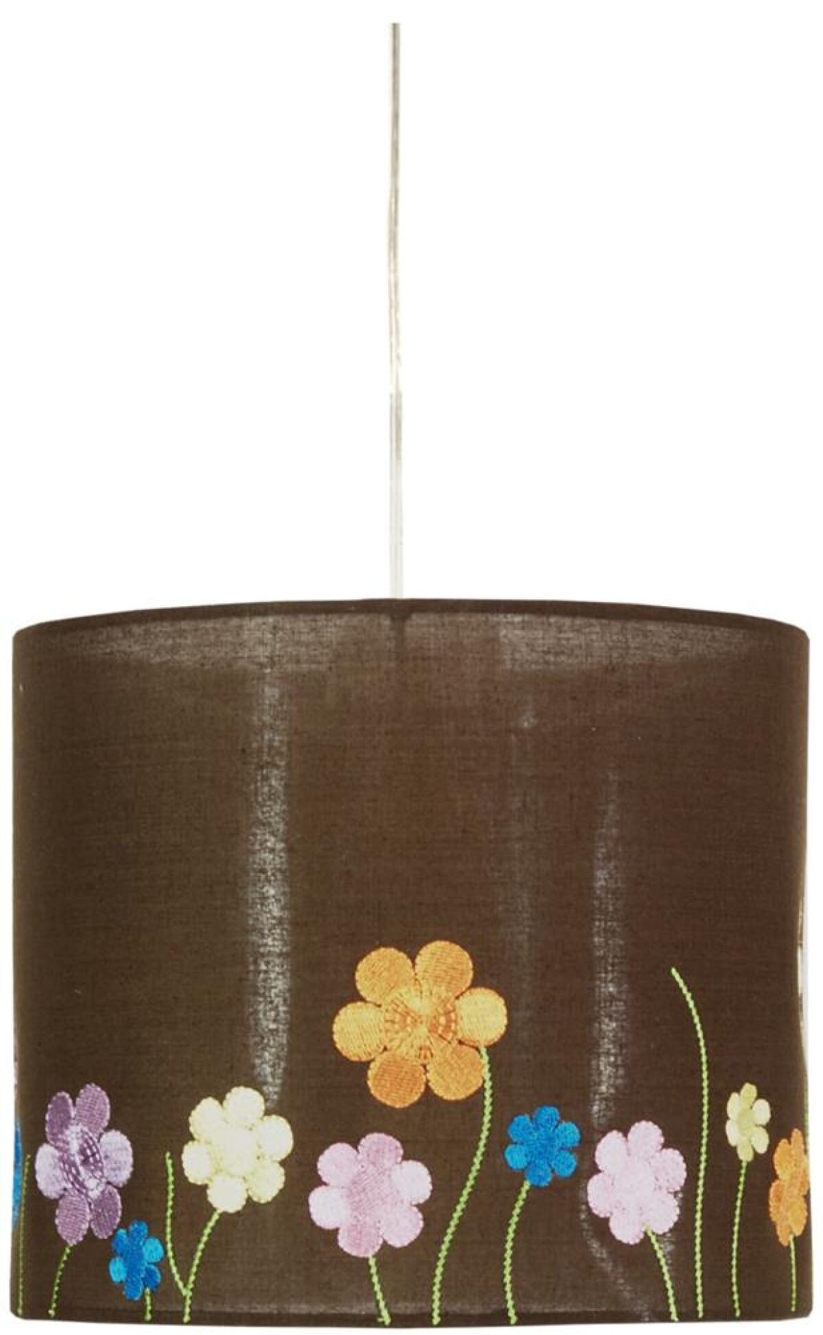 Lampa wisząca z kwiatowym abażurem Alimora 25 cm – brązowa