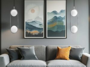 Miniaturka 2 - Lampy wiszące Alitio chromowane w aranżacji salonu