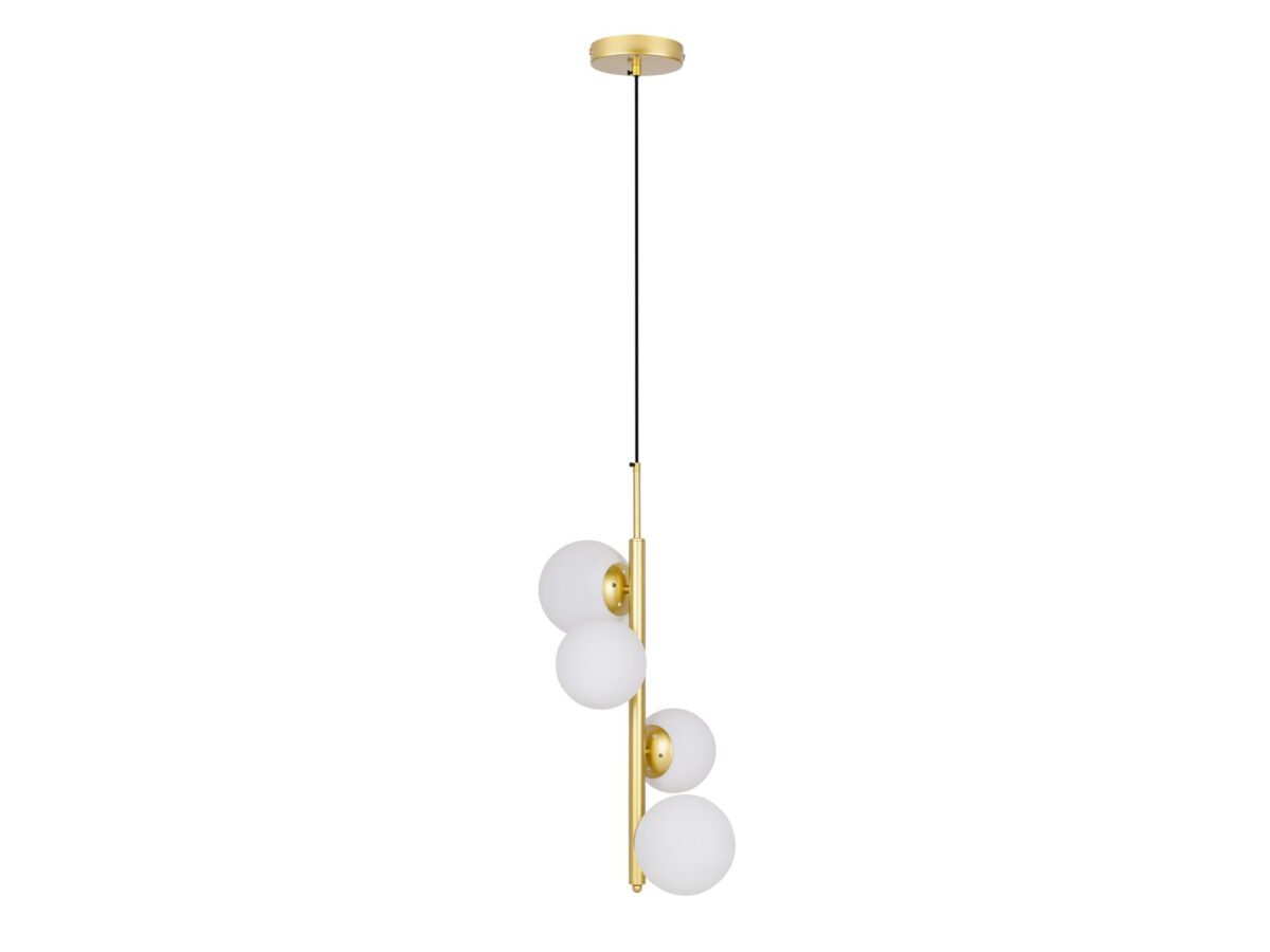 Lampa wisząca 4-punktowa Alitio 120 cm złoty mosiądz