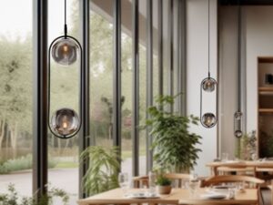 Miniaturka 2 - Czarna lampa wisząca Alitio dwa klosze w drugim ujęciu