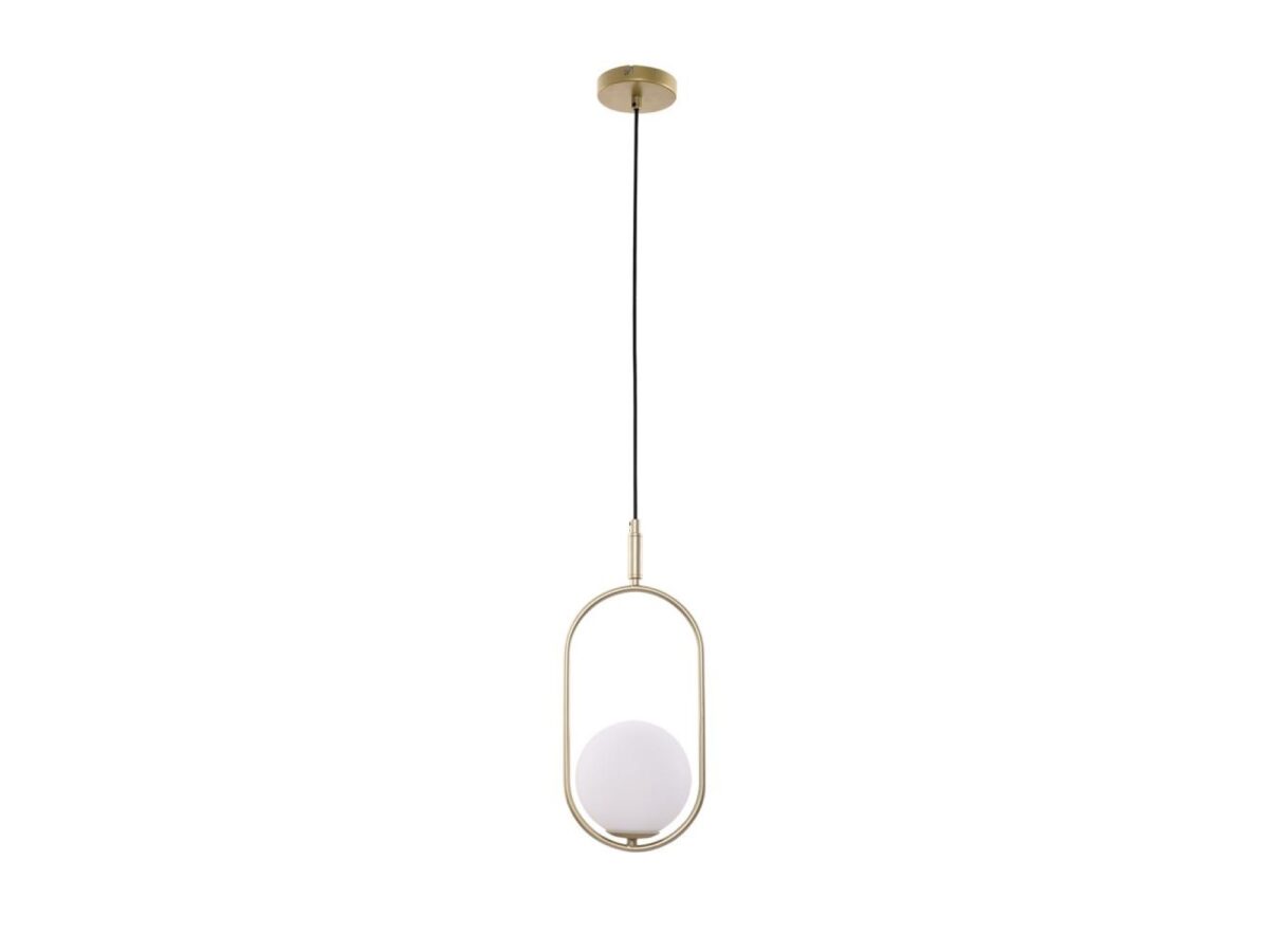 Lampa wisząca Alitio mosiądz z kulą G9 120 cm