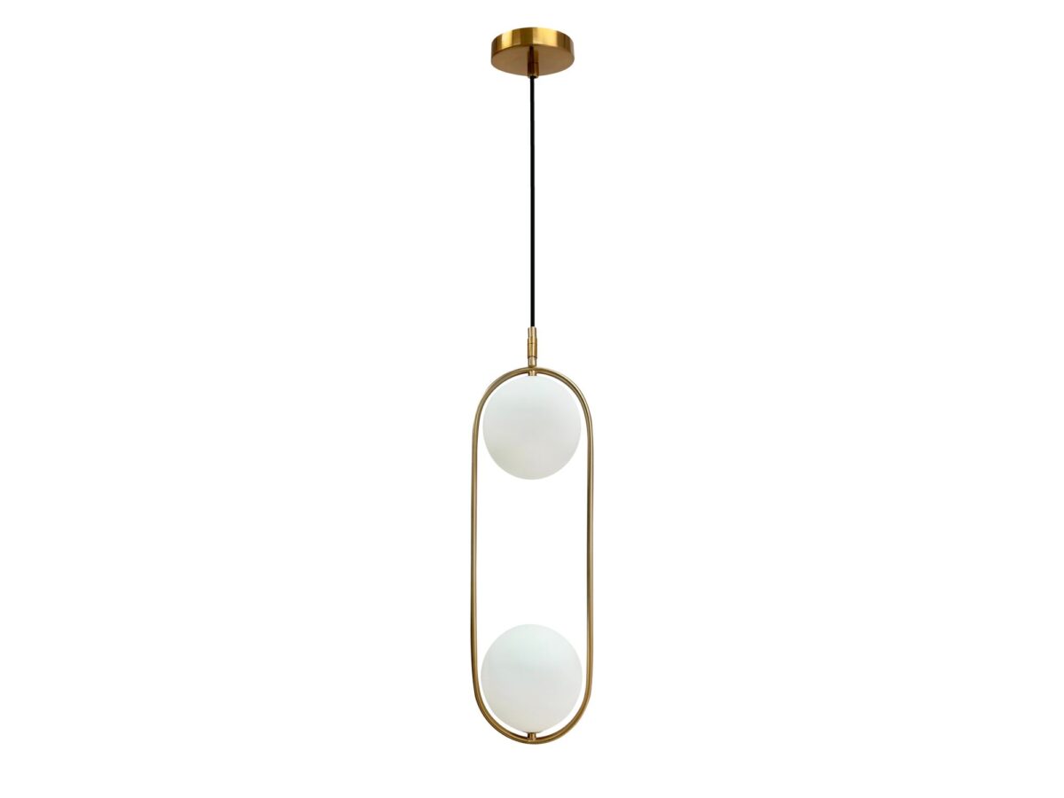Lampa wisząca Alitio 2-punktowa z białymi kulami