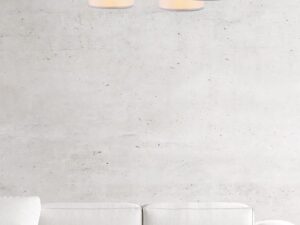 Miniaturka 4 - Pięciopunktowa lampa Amasora w kolorystyce szarej i złotej, dodatkowa aranżacja