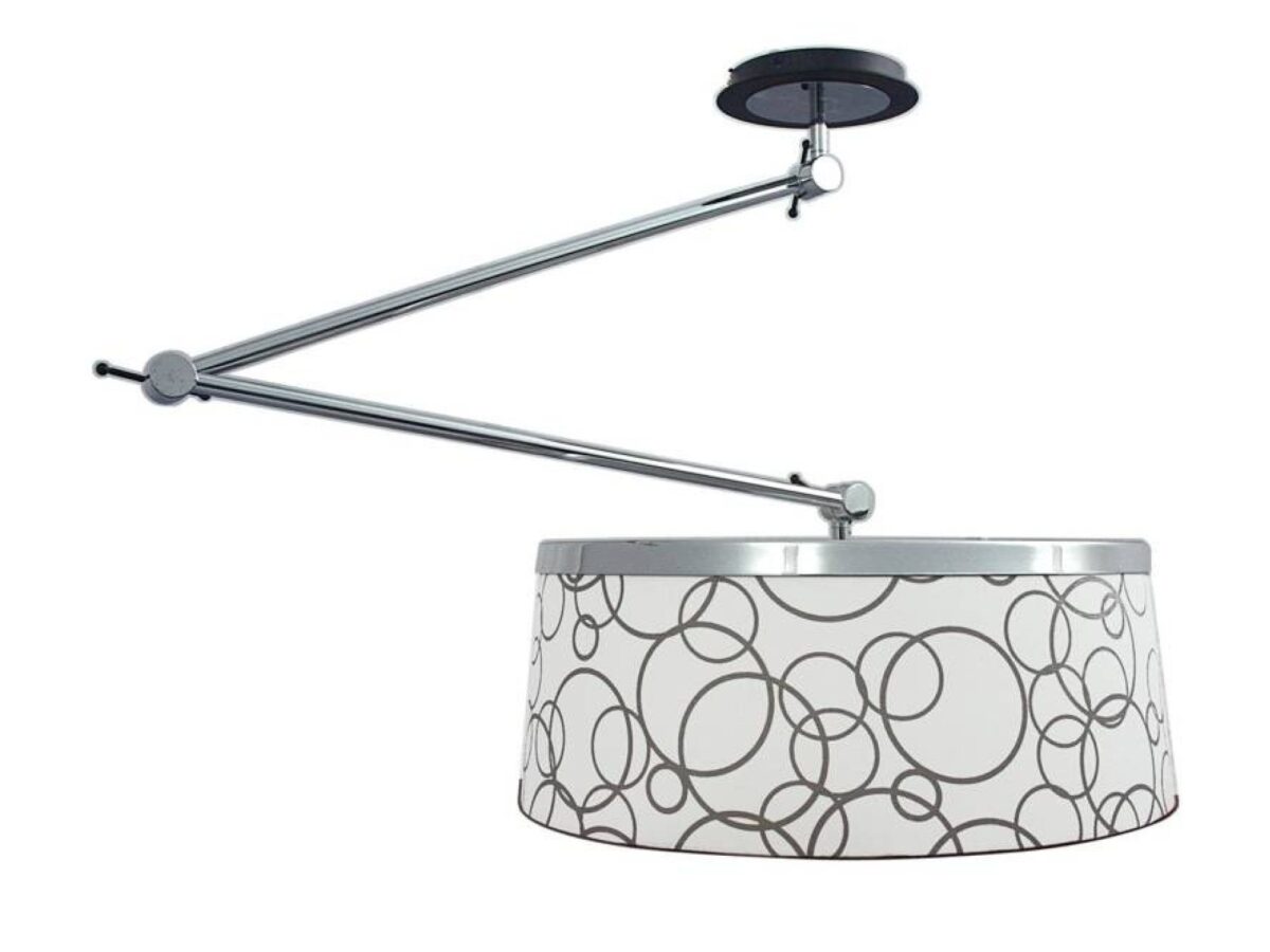 Lampa wisząca Amelino 3-punktowa E27 46 cm biała chrom