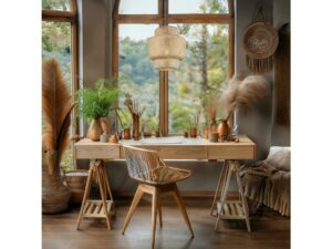 Miniaturka 3 - Lampa Amisino 30 cm nad jasnym biurkiem przy drewnianym oknie