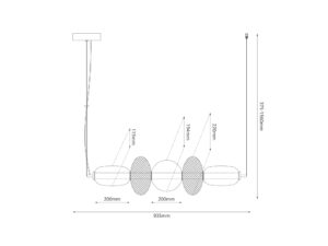 Miniaturka 2 - Lampa wisząca LED Amotia 32 W czarna – zdjęcie 3