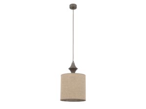 Miniaturka 3 - Lampa wisząca Amura w ciemnym brązie z cylindrycznym abażurem na białym tle
