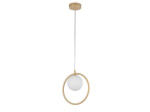 Miniaturka 2 - Lampa wisząca Aqua 1 w kolorze złotego beżu z kulą ze szkła