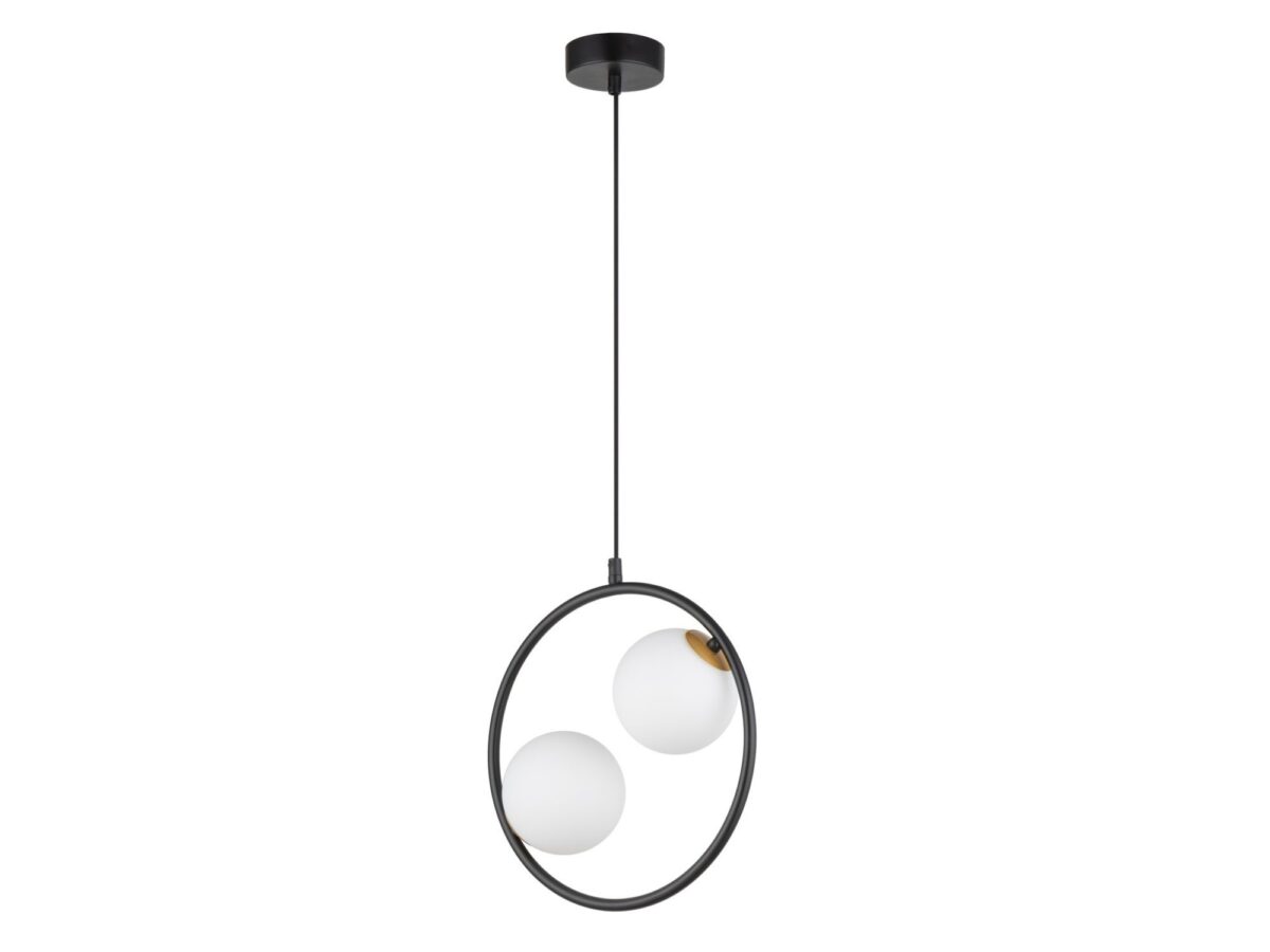 Lampa wisząca Aqua 2-punktowa z dwoma kulami w obręczy