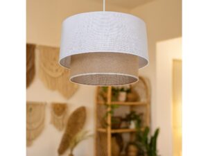 Miniaturka 5 - Jasna obręcz lampy Arasona z naturalnym wewnętrznym kloszem we wnętrzu