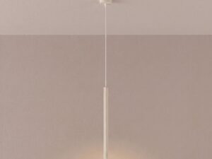 Miniaturka 6 - Lampa wisząca ARCANA 1 beżowa z zapalonym światłem
