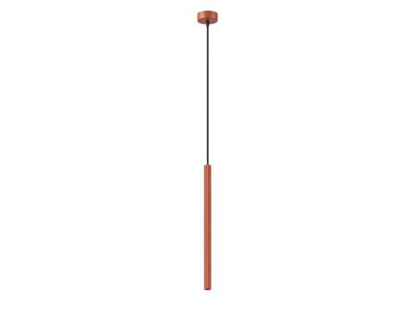 Lampa wisząca ARCANA 1 ochra czerwona na białym tle