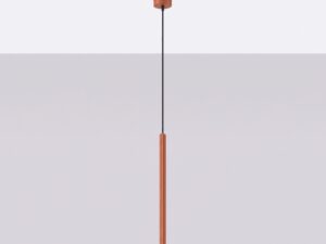 Miniaturka 1 - Lampa wisząca ARCANA 1 ochra czerwona zawieszona przy jasnej ścianie