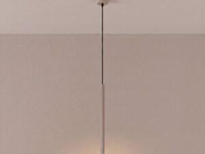 Miniaturka 6 - Lampa wisząca ARCANA 1 taupe z zapalonym światłem
