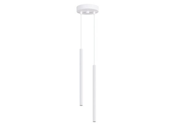 Lampa wisząca ARCANA 2P biała na białym tle