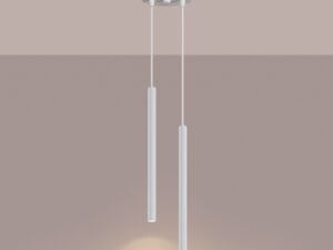 Miniaturka 3 - Lampa wisząca ARCANA 2P biała z włączonym światłem