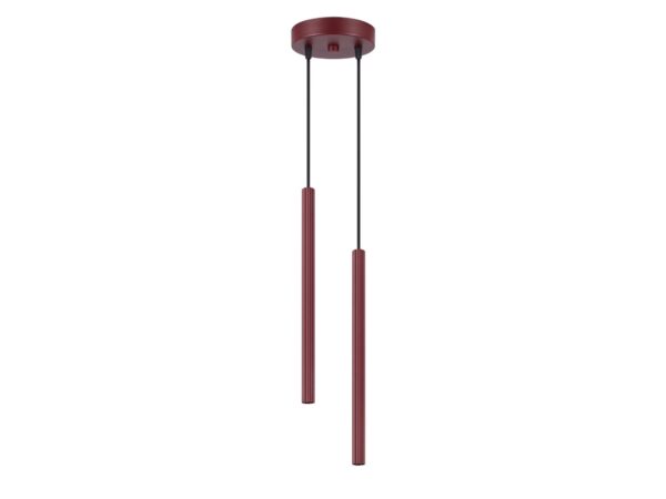 Lampa wisząca ARCANA 2P burgund na białym tle