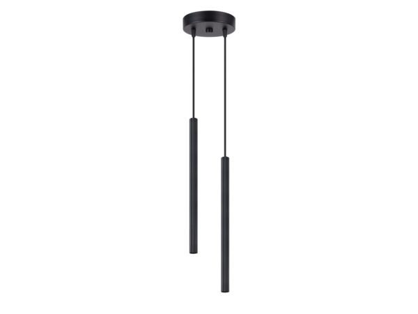 Lampa wisząca ARCANA 2P czarna na białym tle