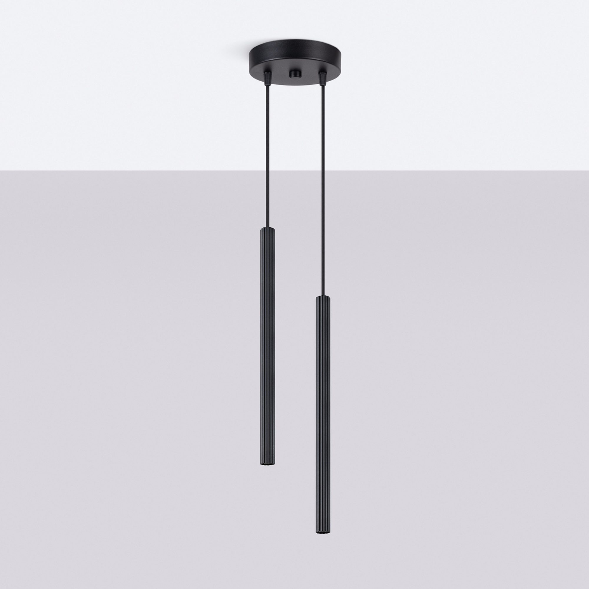 Lampa wisząca ARCANA 2P czarna we wnętrzu