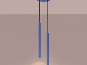 Miniaturka 6 - Lampa wisząca ARCANA 2P ultramaryna z zapalonym światłem