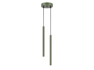 Miniaturka 7 - Lampa wisząca ARCANA 2P zielona oliwka na białym tle