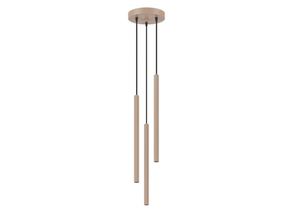 Lampa wisząca ARCANA 3P taupe na białym tle