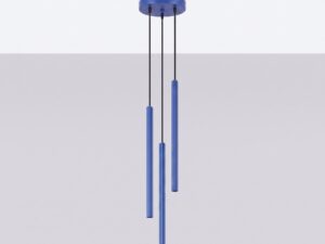 Miniaturka 1 - Lampa wisząca ARCANA 3P ultramaryna zawieszona przy jasnej ścianie