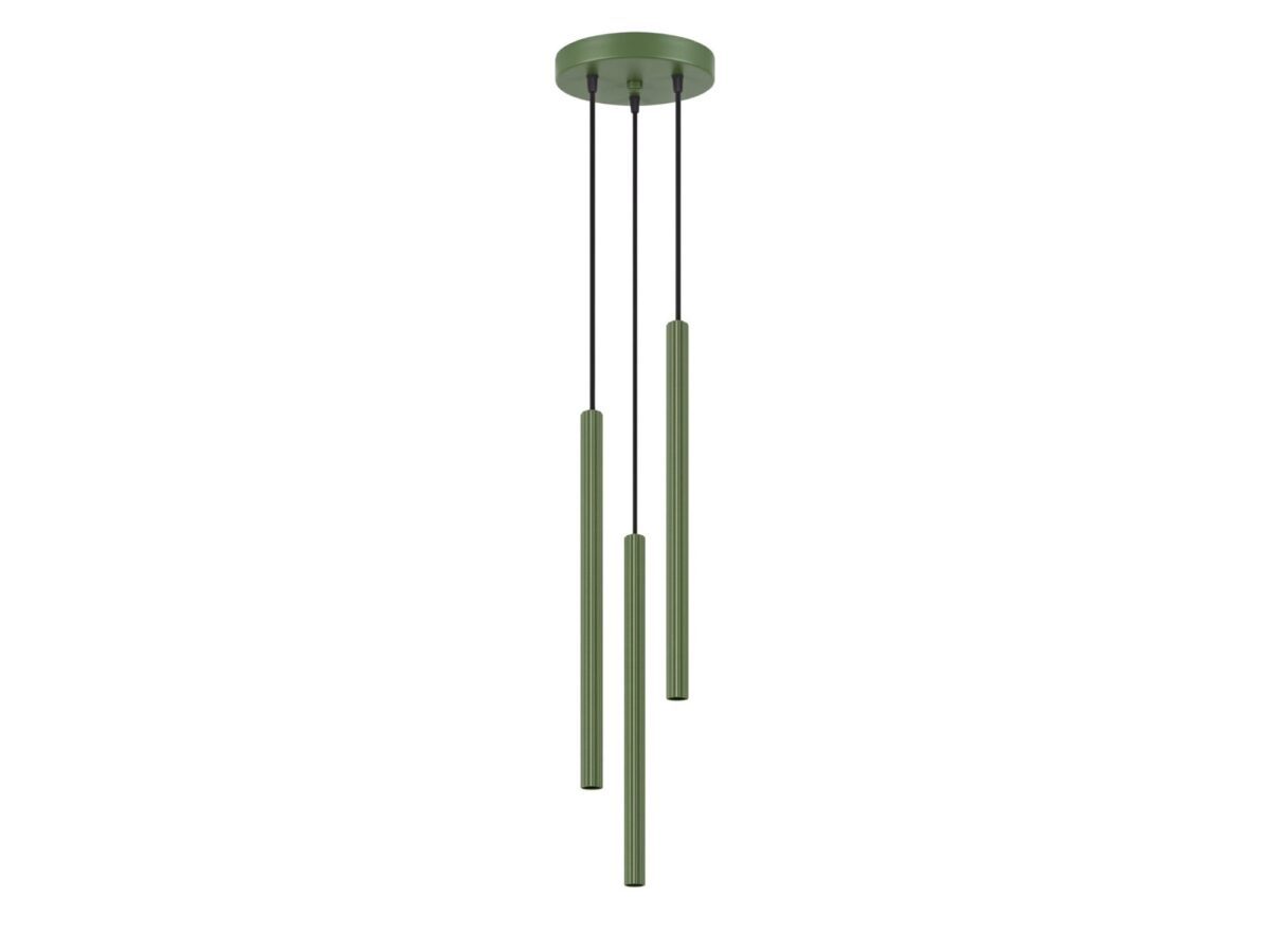 Lampa wisząca ARCANA 3P zielona oliwka
