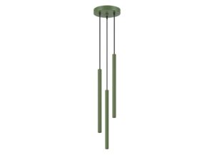 Miniaturka 7 - Lampa wisząca ARCANA 3P zielona oliwka na białym tle
