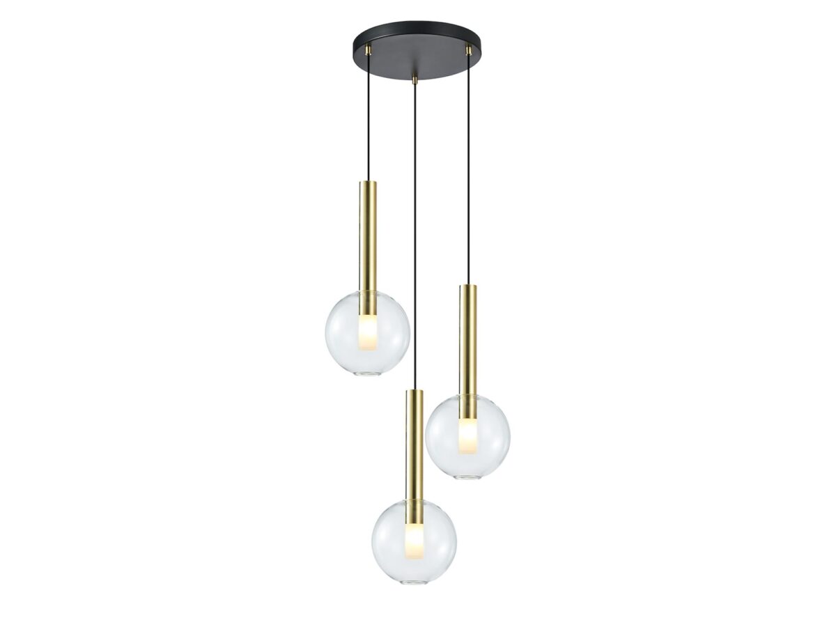Lampa wisząca Arelano 3×G9 trzy szklane kule
